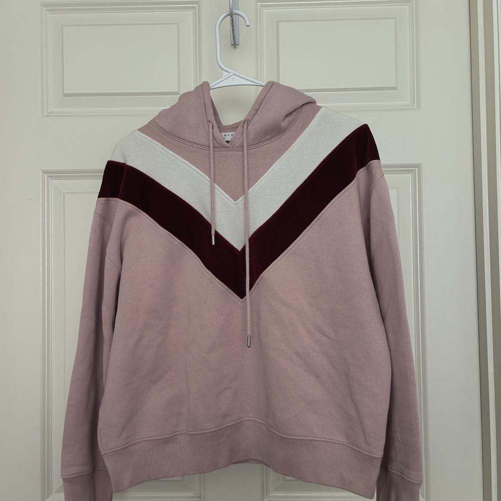 Sandro Pink and Burgundy Chevron Sweater